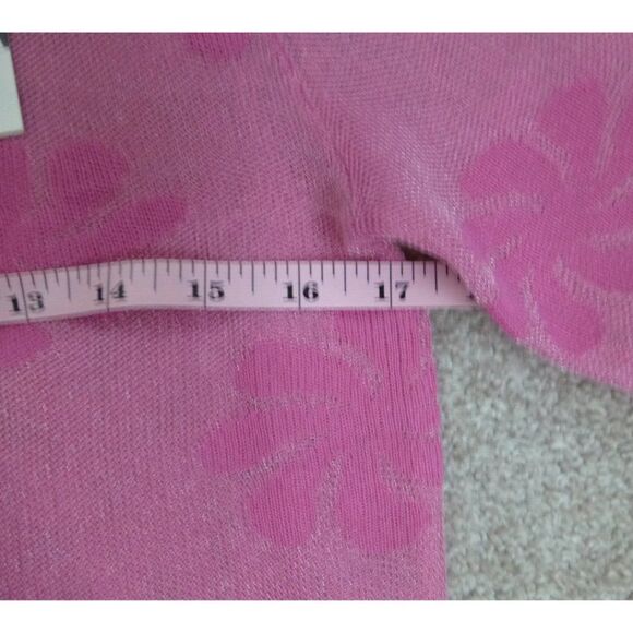 NWT Zara Pink Long Sleeve Sheer Floral Top - Picture 10 of 12